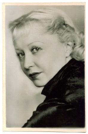 Janina Zejmo  - Soviet actress of Polish descent. Old postcard printed team of のeditorial素材