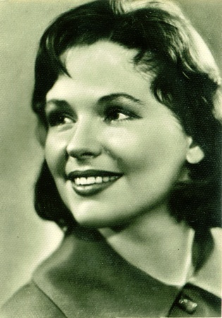 Natalia Fateeva Soviet and Russian film and stage actress, People's Artist of the RSFSR. She starred in 69 films. Reproduction of an old postcard, printed in the USSR, 1958 のeditorial素材