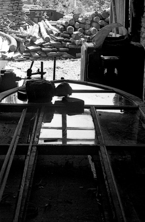 Carpentry, Kursk, Russia, circa 1979のeditorial素材