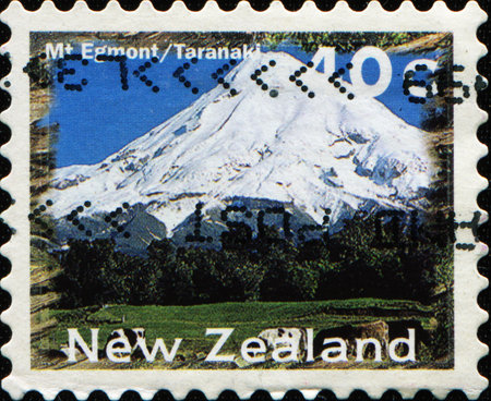 NEW ZEALAND - CIRCA 1996  A stamp printed in New Zealand shows  Mt Egmont - Taranaki, series, circa...