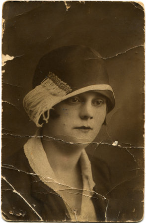 woman in a hat, USSR, 1930s