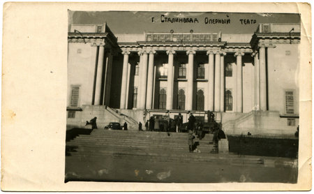 USSR - circa 1950  Reproduction of picture was take in USSR shows the opera house, Stalinabad now...