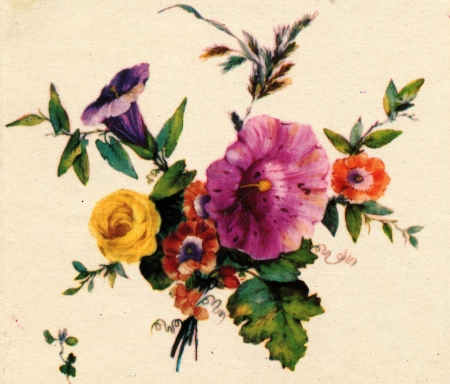 USSR  - CIRCA 1971  Postcard printed in the USSR shows piece of porcelain painting, detail, Berlin, 1770, State Hermitage Museum, circa 1971のeditorial素材