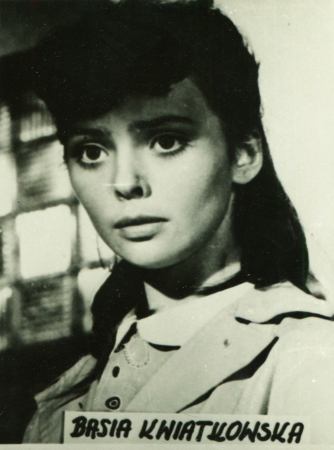 POLAND  - CIRCA 1960s  Postcard printed in the Poland shows actress Basia Kwiatkowska, circa 1960sのeditorial素材