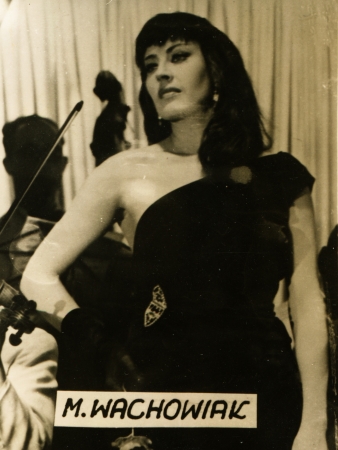 POLAND  - CIRCA 1960s  Postcard printed in the Poland shows actress Maria Wachowiak, circa 1960sのeditorial素材
