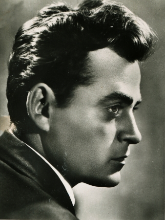 USSR  - CIRCA 1963  Postcard printed in the USSR shows actor Valentin Chernyak, circa 1963のeditorial素材