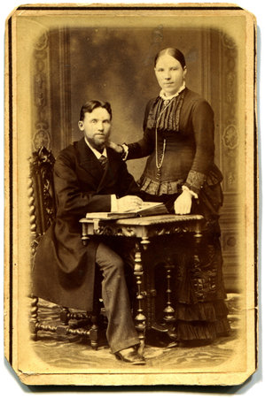 RUSSIA - CIRCA end of the XIX - the beginning of XX century  couple, Moskow, Russian Empire