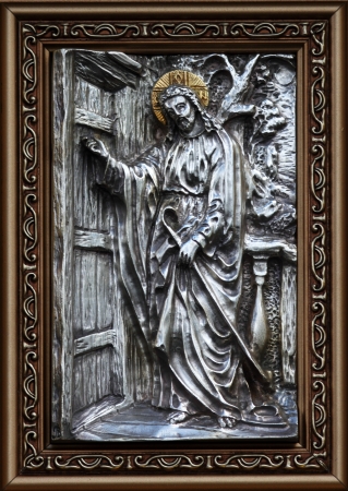 Metal Icons Jesus knocks at your doorのeditorial素材