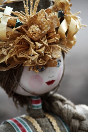 STANITSA LUGANSKAYA, UKRAINE - SEPTEMBER, 8, 2012  Belorussian doll made from straw, International Cossack festival, Stanitsa Luganskaya, Ukraine, September 8, 2012のeditorial素材