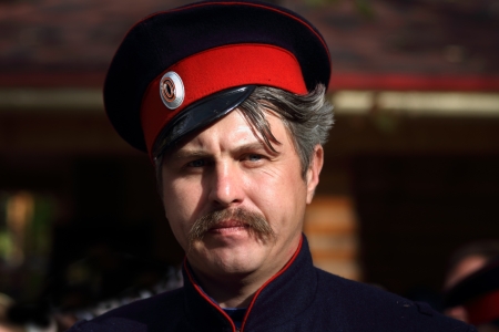 LUGANSK - OCT 14  Don Cossack , celebration of the Protection of the Mother of God, Lugansk, Ukraine, October 14, 2012のeditorial素材