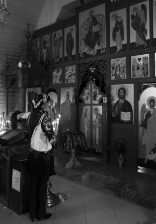  LUGANSK - OCT 14  in the church, celebration of the Protection of the Mother of God, Lugansk, Ukraine, October 14, 2012 のeditorial素材