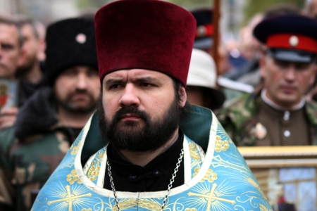 LUGANSK - NOV 4  religious procession dedicated to the 400 annversary of the liberation of Russia...