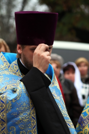 LUGANSK - NOV 4  religious procession dedicated to the 400 annversary of the liberation of Russia from the Polish-Lithuanian invardes and end of Unrest, Lugansk, Ukraine, November 4, 2012のeditorial素材