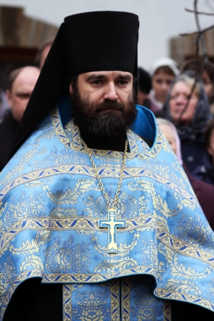 LUGANSK - NOV 4  religious procession dedicated to the 400 annversary of the liberation of Russia from the Polish-Lithuanian invardes and end of Unrest, Lugansk, Ukraine, November 4, 2012のeditorial素材