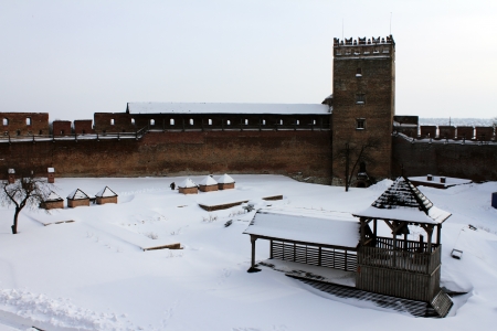 Belfry and watch tower, castle Lubart - Lutsk castle, Lutsk, Ukraineのeditorial素材