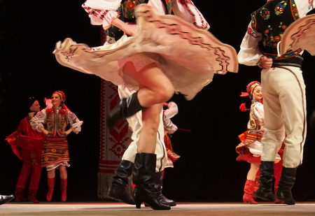 Dancers of Ensemble of Virsky are dancing