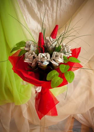 Bouquet made of rubles. Business concept.の写真素材