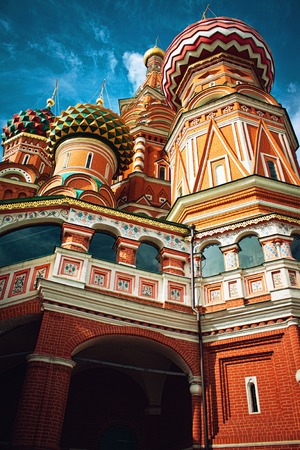 Saint Basil's Cathedral on Red square, Moscowのeditorial素材