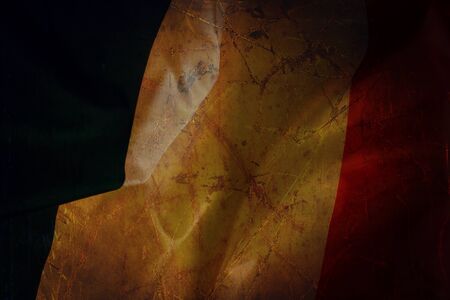 Closeup of waved french flag.の写真素材