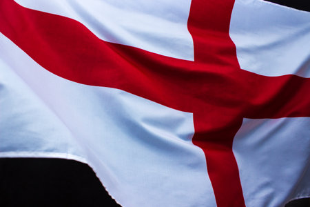 Closeup of the national flag of England.の写真素材