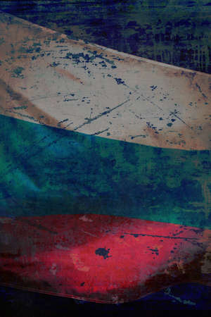 Closeup shot of waving colorful flag of Russiaの写真素材