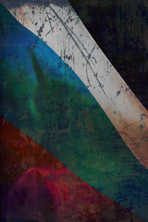 Closeup shot of waving colorful flag of Russiaの写真素材