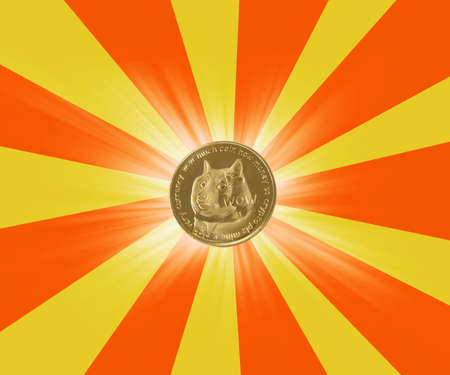 Doge coin pop art style imageの写真素材