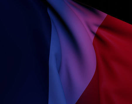 Waving French flag. 3d rendering illustration.の写真素材