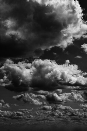 Sky with clouds in sun light