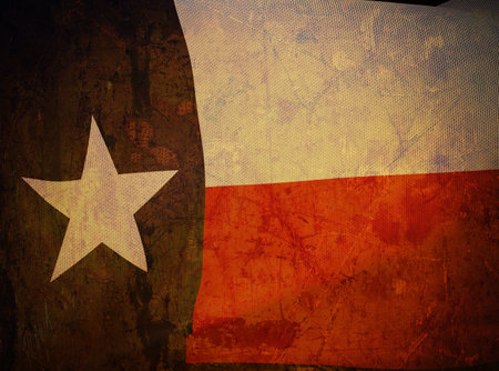 3d illustration of grunged Texas flag.の写真素材