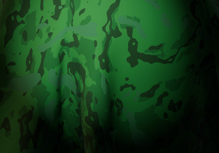 Close-up view of camouflage texture. 3d illustration.の写真素材