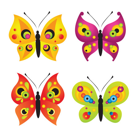 Beautiful Butterflies のイラスト素材