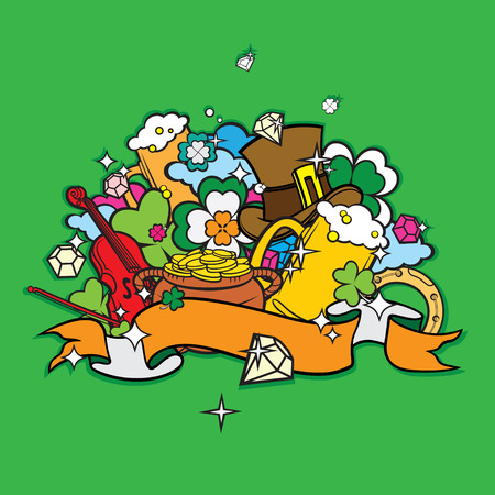 St.Patrick's day Beer Party Mix のイラスト素材
