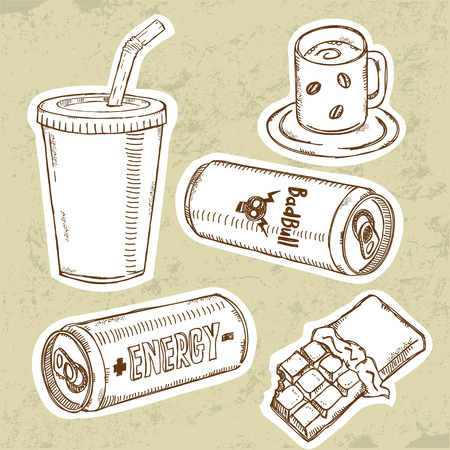 Energy Drinks Set のイラスト素材