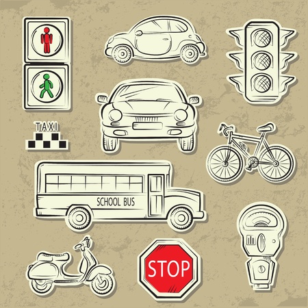 City Traffic Icons のイラスト素材