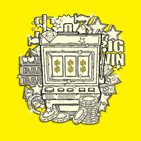 Slot Machineのイラスト素材