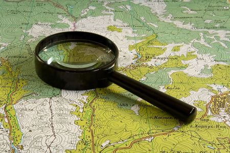 Map of mountain region. Casual photoの写真素材