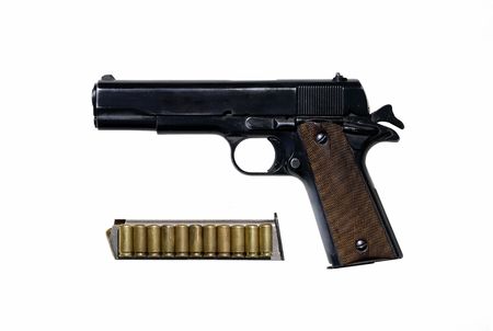 The pistol of american`s officers in second world warの写真素材