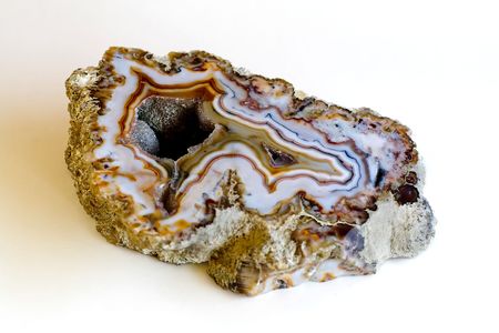 agate isolated in white backgroundの写真素材