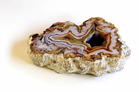 agate isolated in white backgroundの写真素材