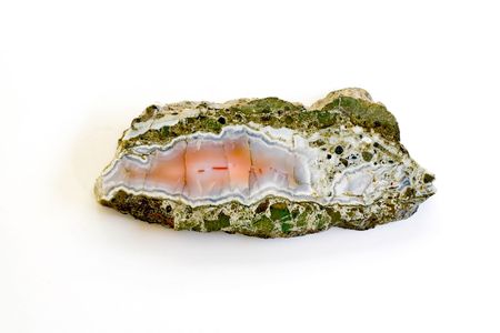 agate shoted in white backgroundの写真素材