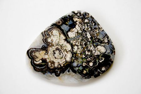 agate shoted in white backgroundの写真素材