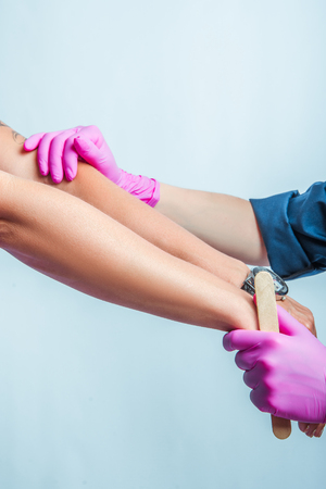 Shugaring, preliminary skin examinationの写真素材