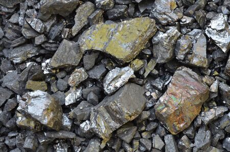 Anthracite coal of two different fractions - small and large.