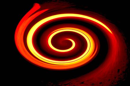 Abstract background with the image of a bright orange spiral.の写真素材