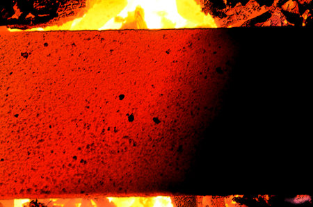 Texture of hot metal and coal in computer processing.