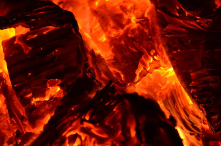 Bright graphic resource made from smoldering cardboard texture.の写真素材