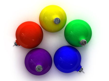Xmas ballsの写真素材