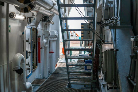 View of ships or vessel deck. Marine job onboardの写真素材