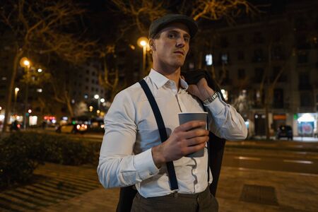 Old Fashion Man from the 1920s englandの写真素材